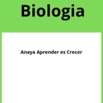 Solucionario Biologia 2 Bachillerato Anaya Aprender es Crecer PDF
