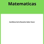 Solucionario Matematicas 2 Bachillerato Santillana Serie Resuelve Saber Hacer PDF