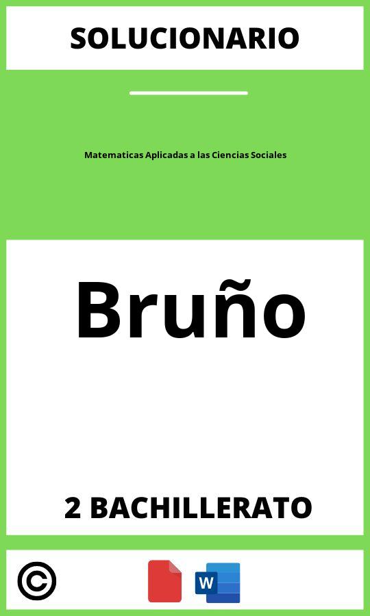 Solucionario Matematicas Aplicadas a las Ciencias Sociales 2 Bachillerato Bruño